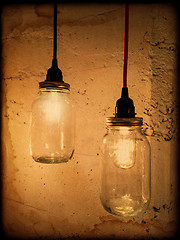 Image showing Vintage style pendant lights