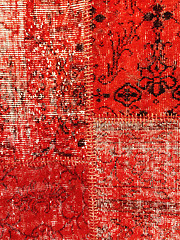 Image showing Red patchwork rug