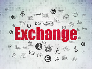 Image showing Currency concept: Exchange on Digital Paper background