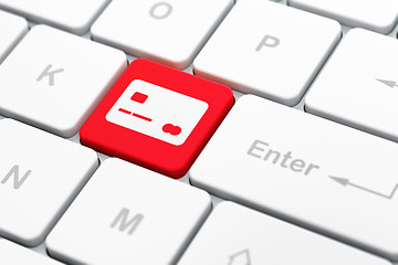 Image showing Business concept: Credit Card on computer keyboard background