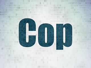 Image showing Law concept: Cop on Digital Paper background