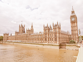 Image showing Houses of Parliament vintage