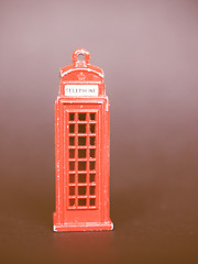 Image showing  London telephone box vintage