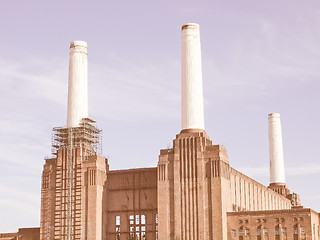 Image showing Battersea Powerstation London vintage