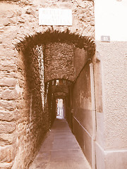 Image showing Old street in Aoste vintage