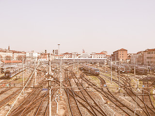 Image showing Porta Nuova station, Turin vintage