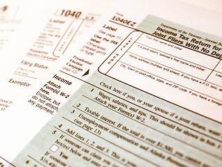 Image showing  Tax forms vintage