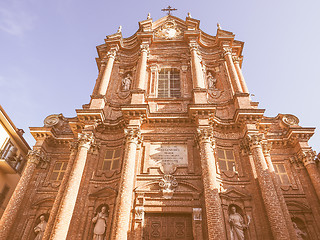 Image showing San Filippo Neri church in Chieri vintage