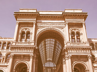 Image showing Galleria Vittorio Emanuele II Milan vintage