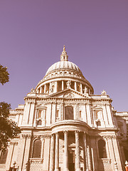 Image showing St Paul Cathedral, London vintage