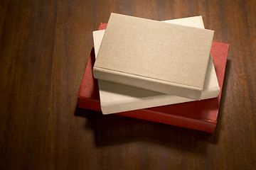 Image showing stack of  books on the table