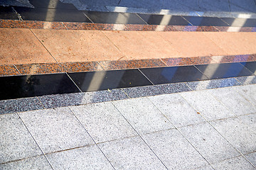 Image showing abstract  reflex in       pavement cross stone step     the    t