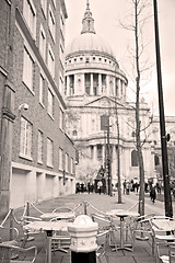 Image showing st paul cathedral in london england old construction and religio