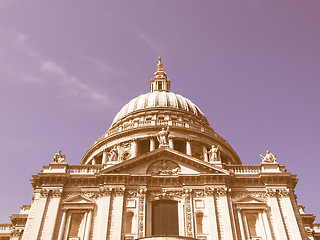 Image showing St Paul Cathedral, London vintage