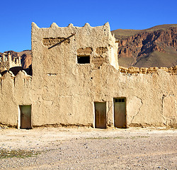 Image showing hill africa in morocco the old contruction         and   histori