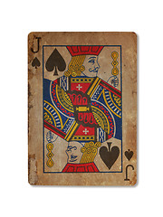 Image showing Very old playing card, XXXX