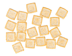 Image showing Simple square crackers isolated