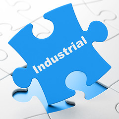 Image showing Industry concept: Industrial on puzzle background