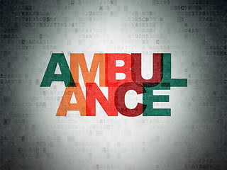 Image showing Health concept: Ambulance on Digital Paper background