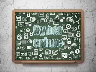Image showing Security concept: Cyber Crime on School Board background