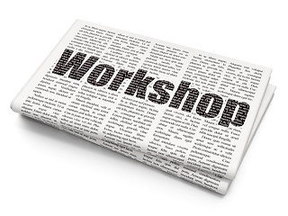 Image showing Studying concept: Workshop on Newspaper background