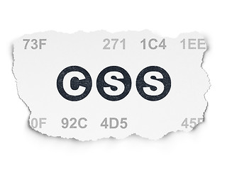 Image showing Database concept: Css on Torn Paper background