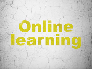 Image showing Studying concept: Online Learning on wall background