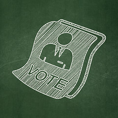 Image showing Politics concept: Ballot on chalkboard background