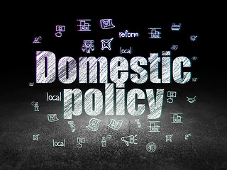 Image showing Political concept: Domestic Policy in grunge dark room