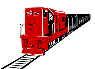 Image showing Red Diesel train