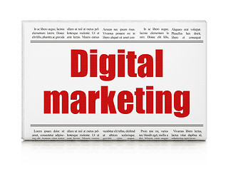 Image showing Marketing concept: newspaper headline Digital Marketing