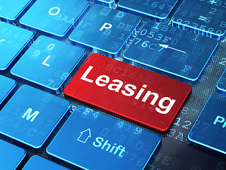 Image showing Finance concept: Leasing on computer keyboard background