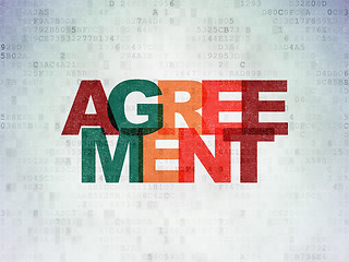 Image showing Business concept: Agreement on Digital Paper background