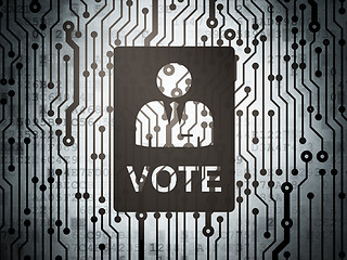 Image showing Political concept: circuit board with Ballot