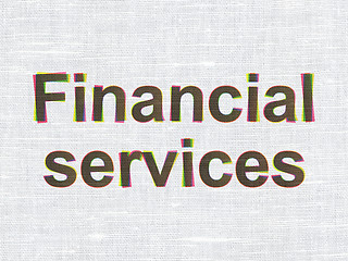 Image showing Money concept: Financial Services on fabric texture background