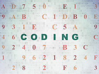 Image showing Software concept: Coding on Digital Paper background