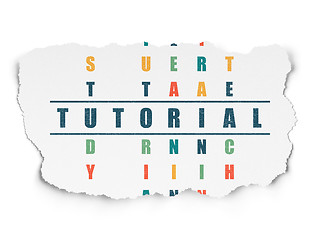 Image showing Studying concept: Tutorial in Crossword Puzzle