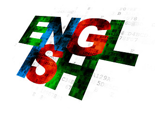 Image showing Learning concept: English on Digital background