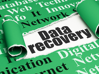 Image showing Information concept: black text Data Recovery under the piece of  torn paper