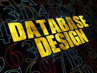 Image showing Database concept: Database Design on Digital background