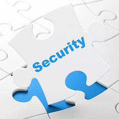 Image showing Privacy concept: Security on puzzle background