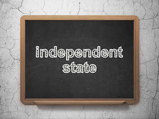 Image showing Politics concept: Independent State on chalkboard background