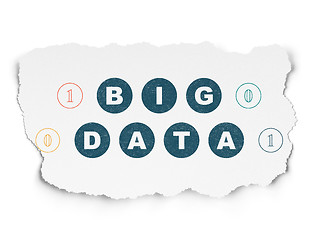 Image showing Information concept: Big Data on Torn Paper background