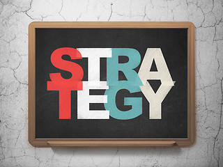 Image showing Business concept: Strategy on School Board background