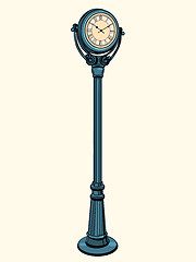 Image showing Street clock with arrows on the dial