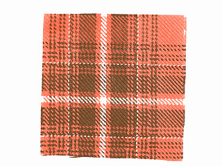 Image showing  Tartan fabric sample vintage