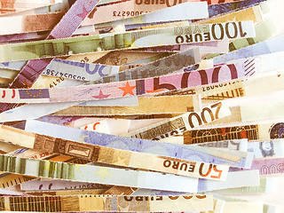 Image showing  Euro note vintage