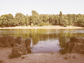 Image showing Retro looking River Po in Turin