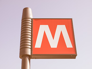 Image showing  Subway sign vintage