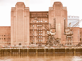 Image showing Battersea Powerstation London vintage